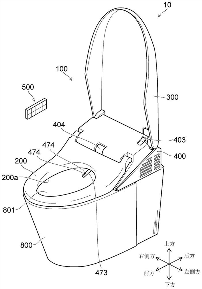 Toilet seat device and toilet seat device