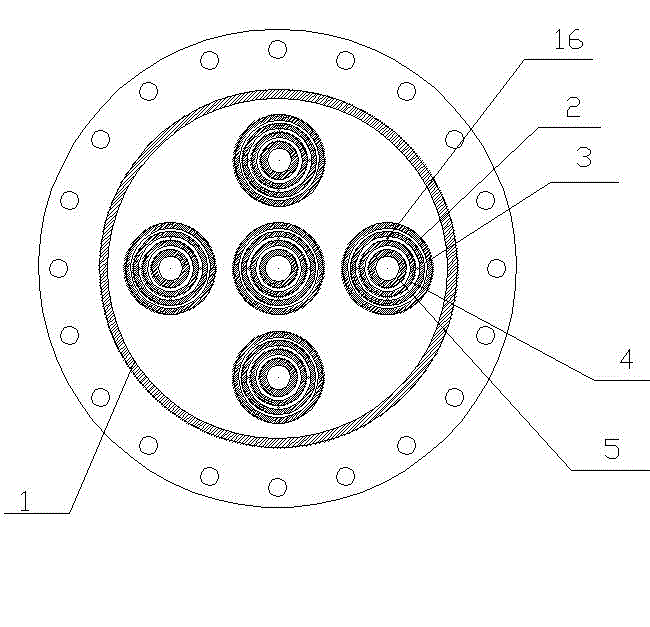 Tubular type double-annular channel double-sided heat-exchange large-flux microchannel reactor