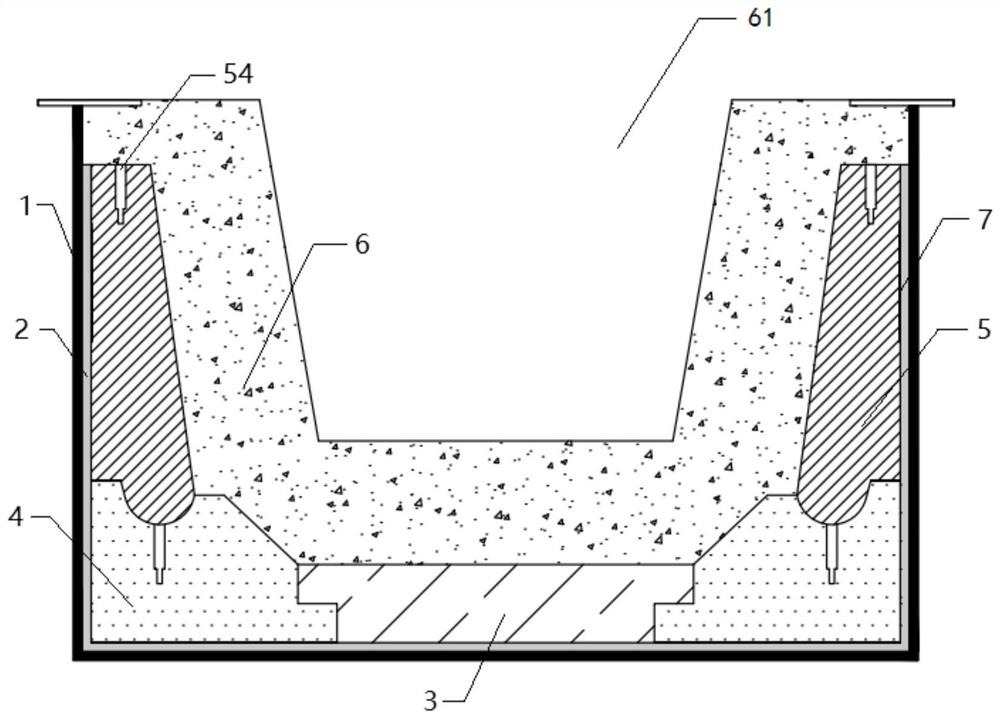 A new type of prefabricated iron ditch and its preparation method