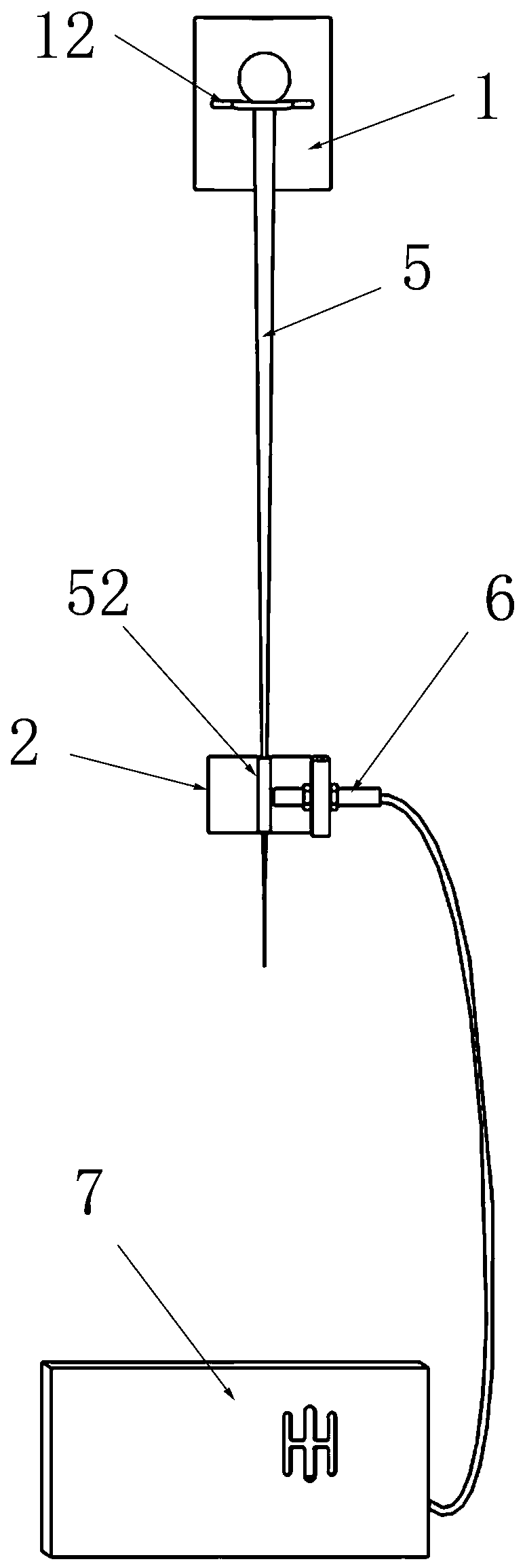 Device for monitoring looseness of tower body bolt of tower crane