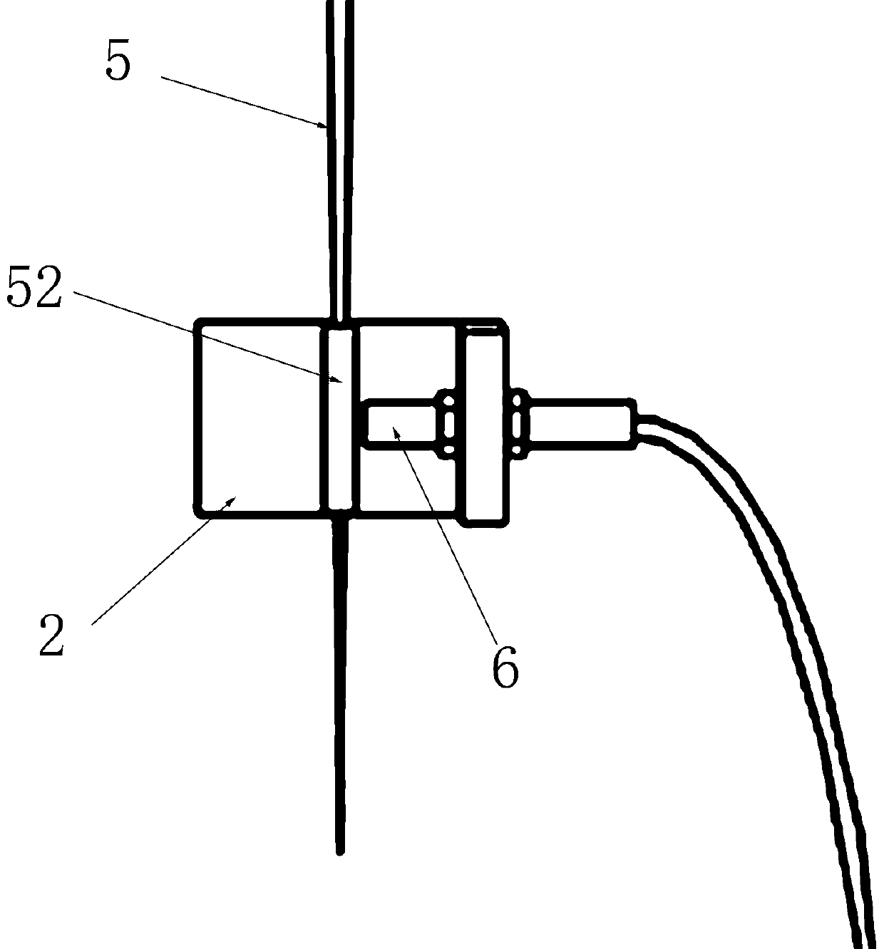 Device for monitoring looseness of tower body bolt of tower crane