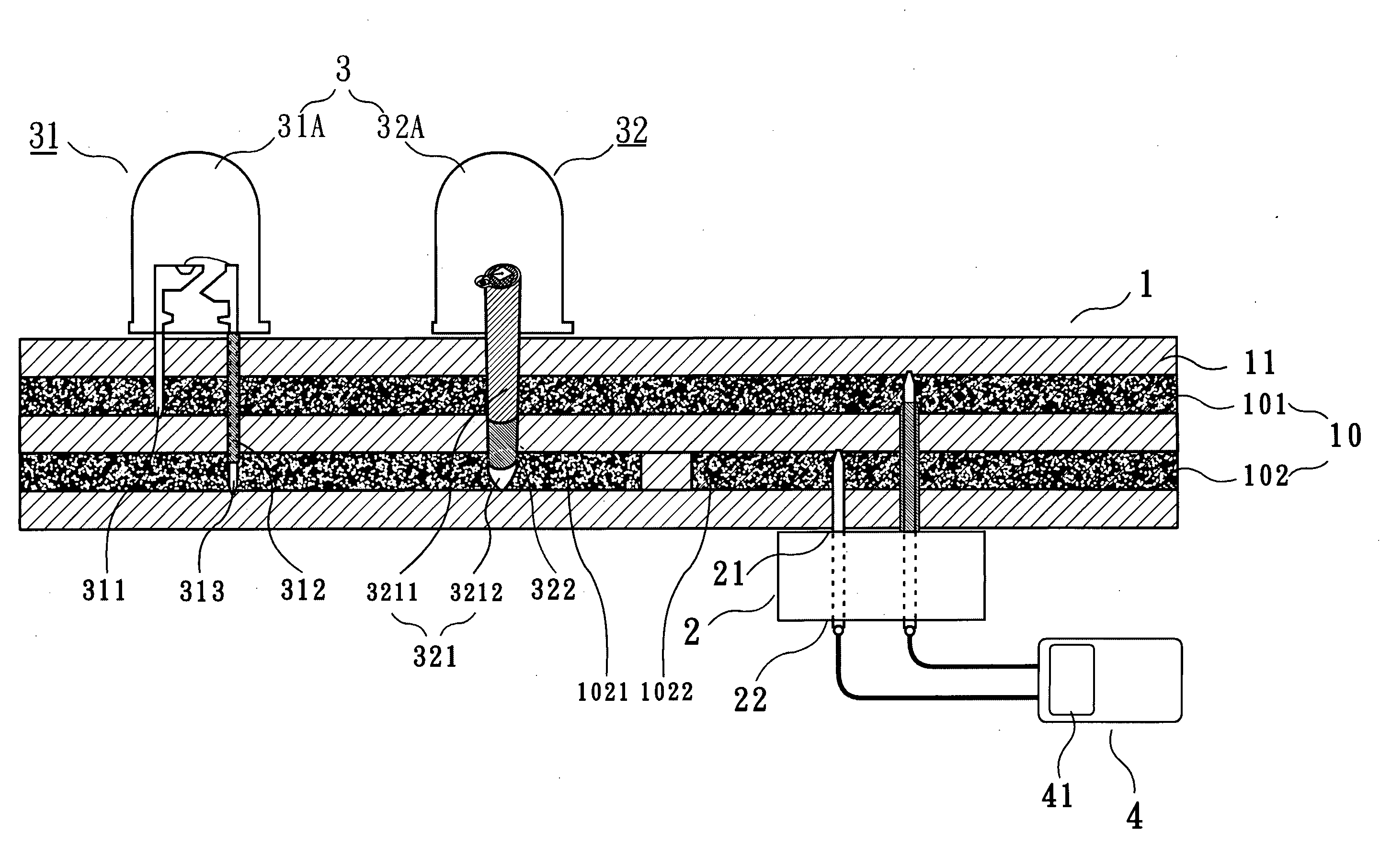 LED and the promptly fabricating material structure and the connect method thereof