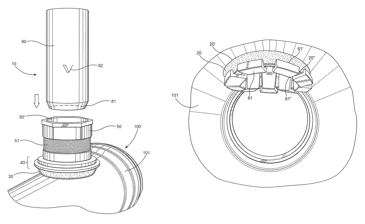 Sewer pipe fitting assembly