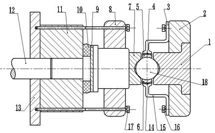 An auxiliary device for a thermal simulation test of a round bar-shaped metal forging and its application method