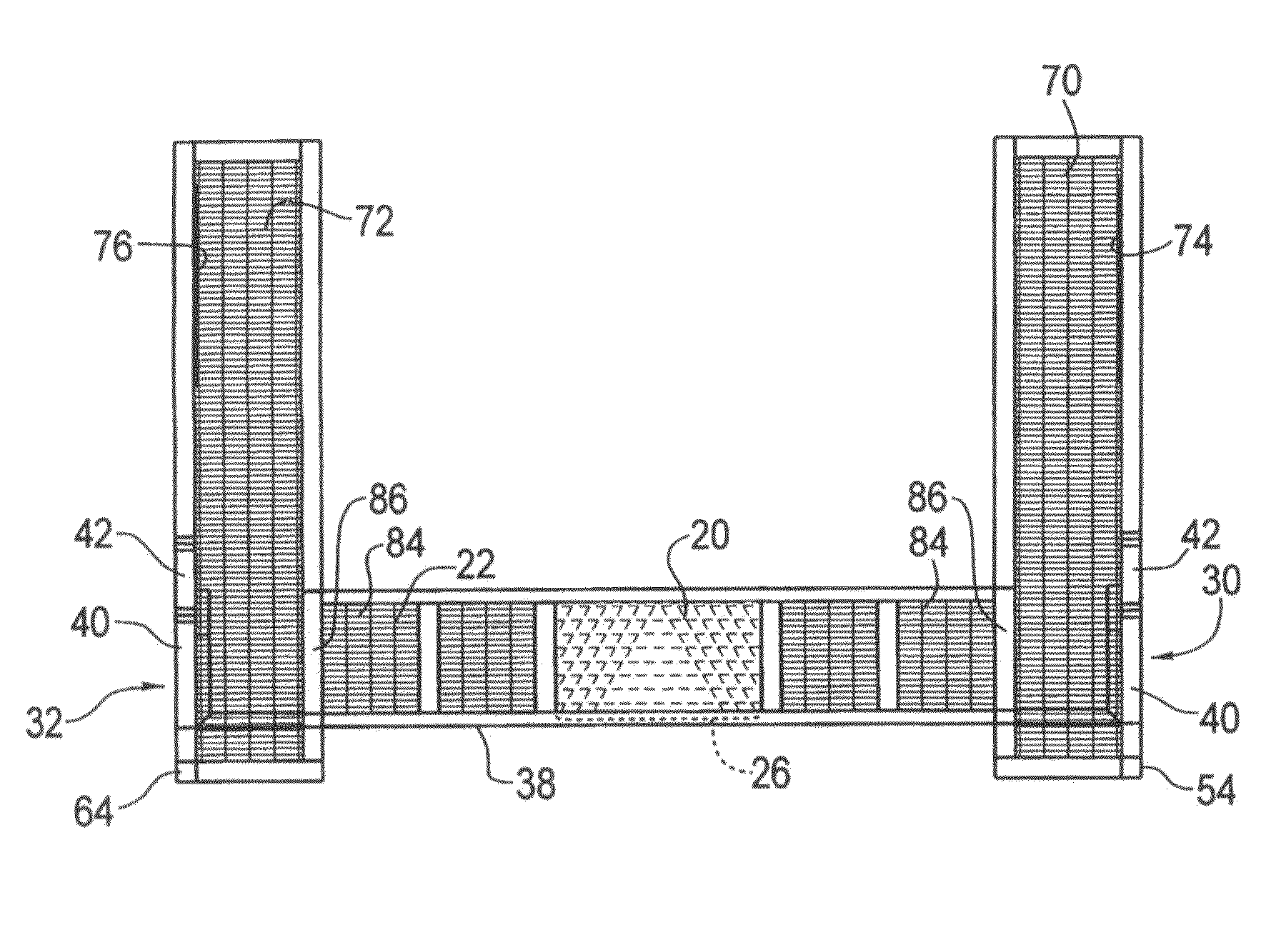 Mason's adjustable chimney-platform arrangement