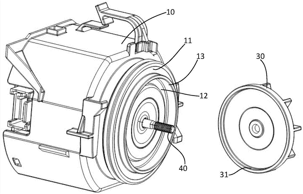 Liquid draining pump and household appliance with pump