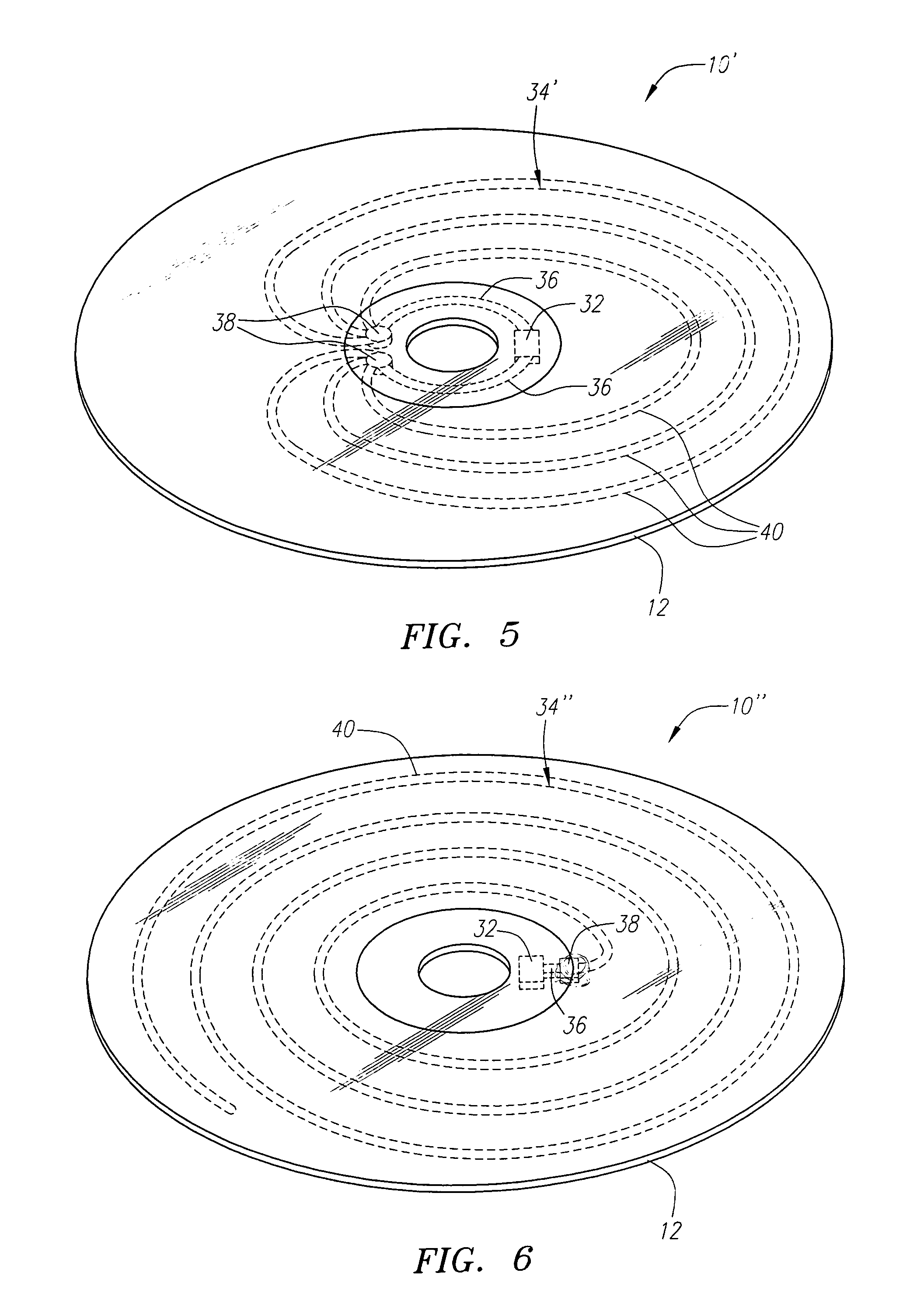 Optical disk and method of integrating a high gain RFID antenna