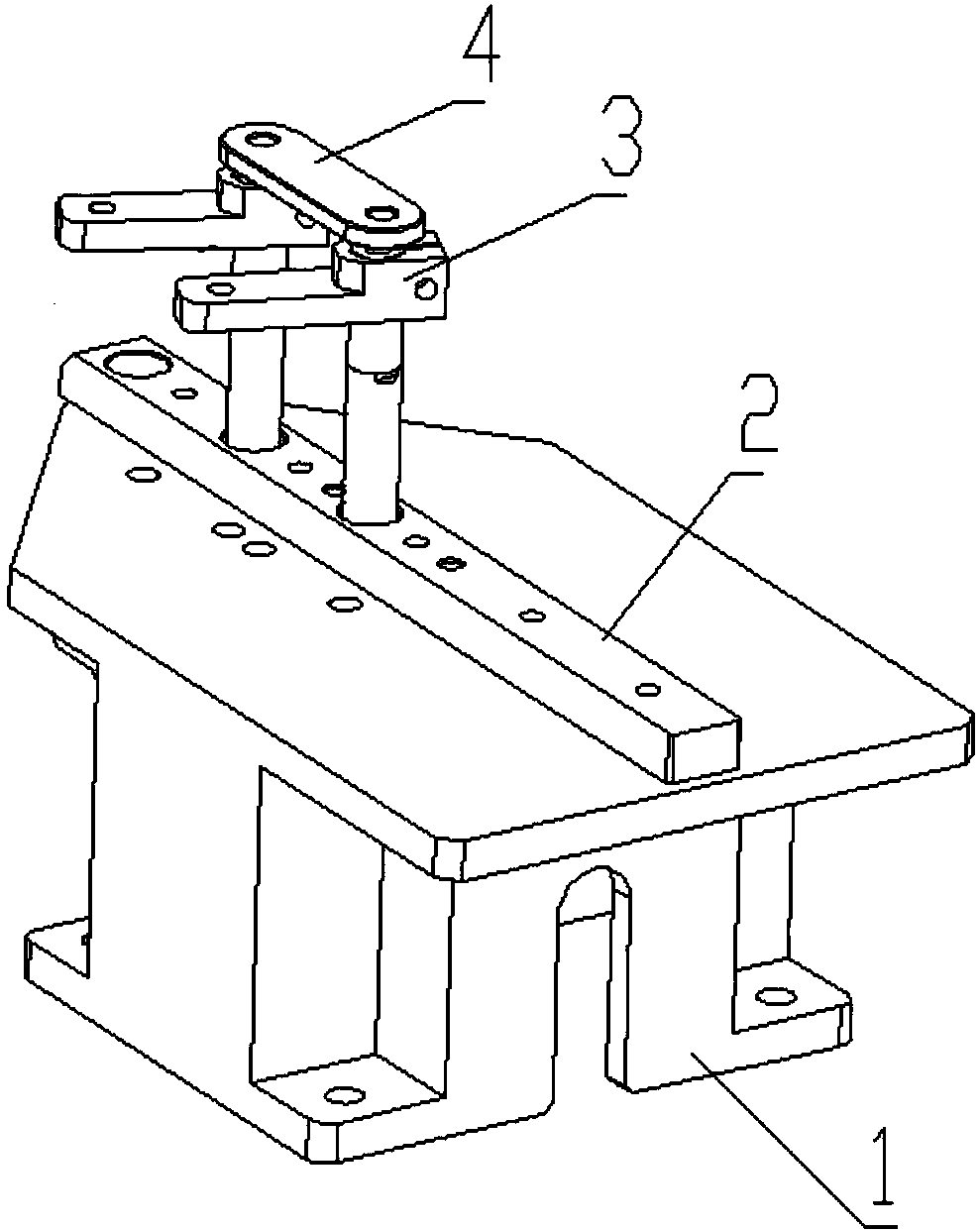 Clamping device for woodworking five-axis machining