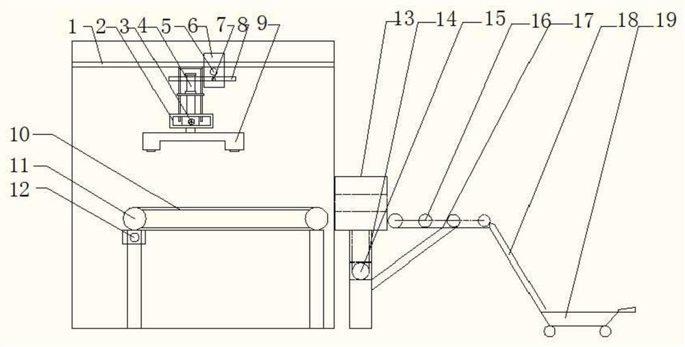 A steel pipe picking and cleaning transport device