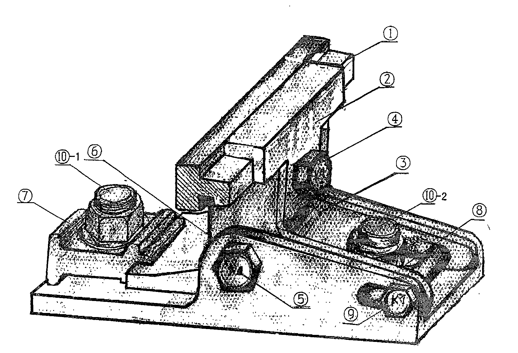 Combined type fast-assembling railway counter-rail apparatus