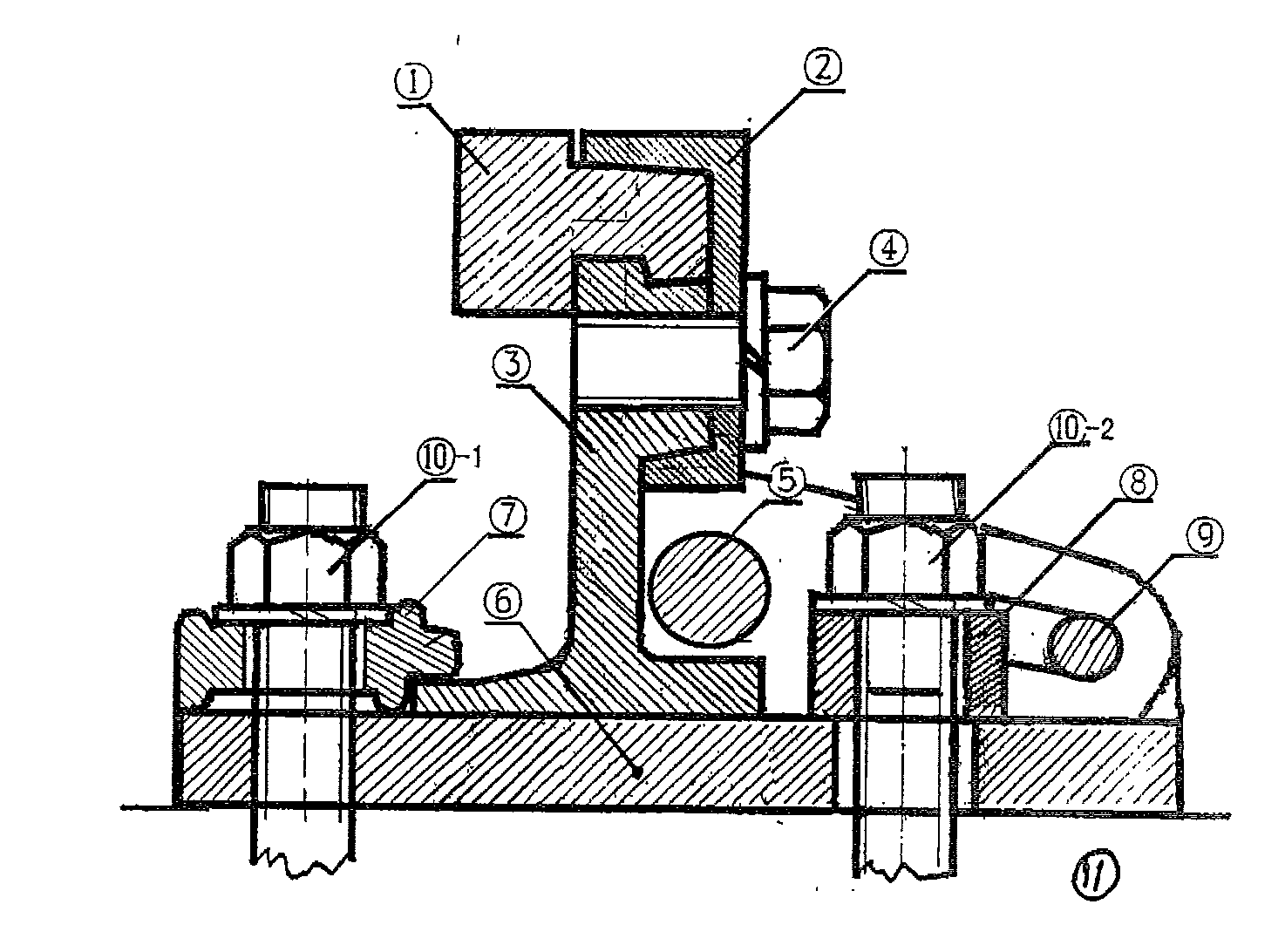 Combined type fast-assembling railway counter-rail apparatus
