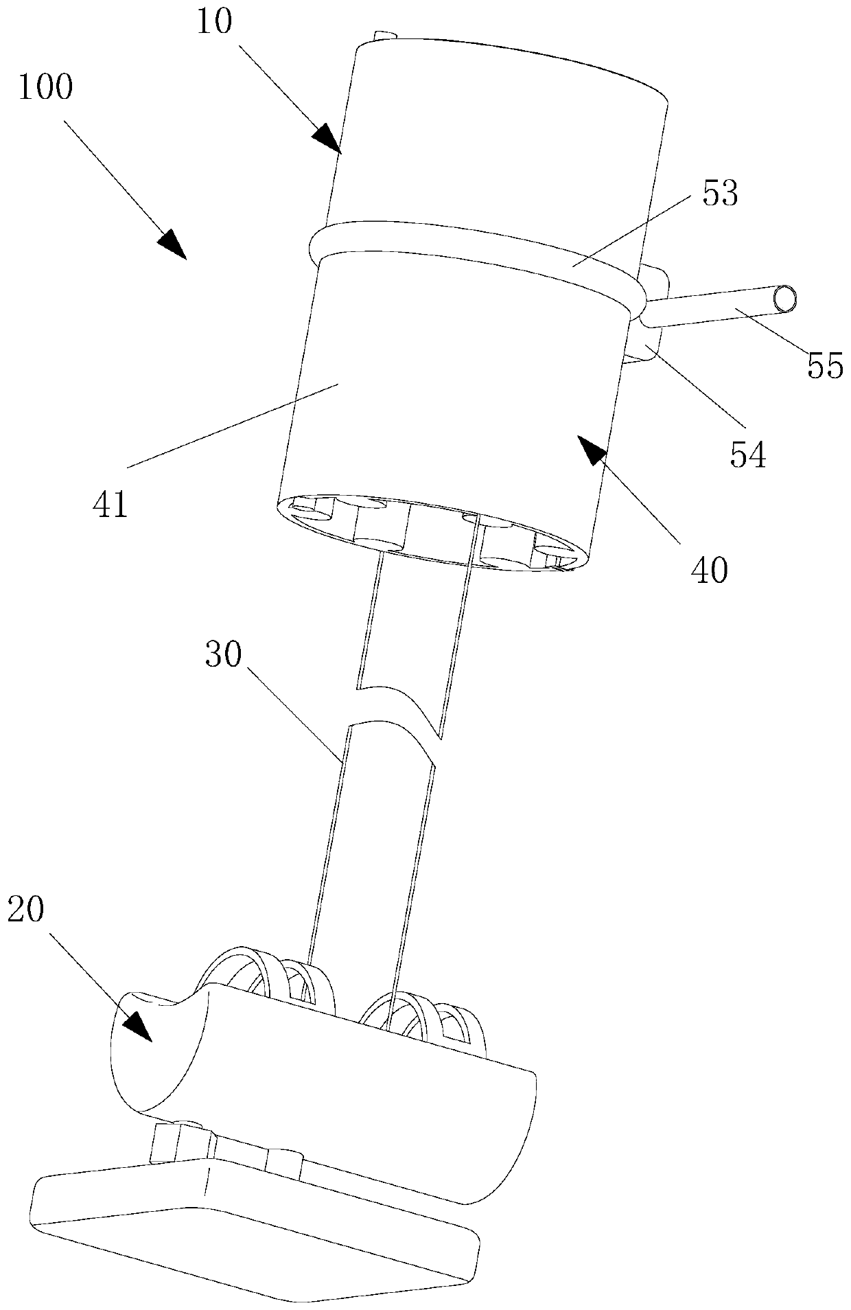 Lower limb abduction centering and fixing device