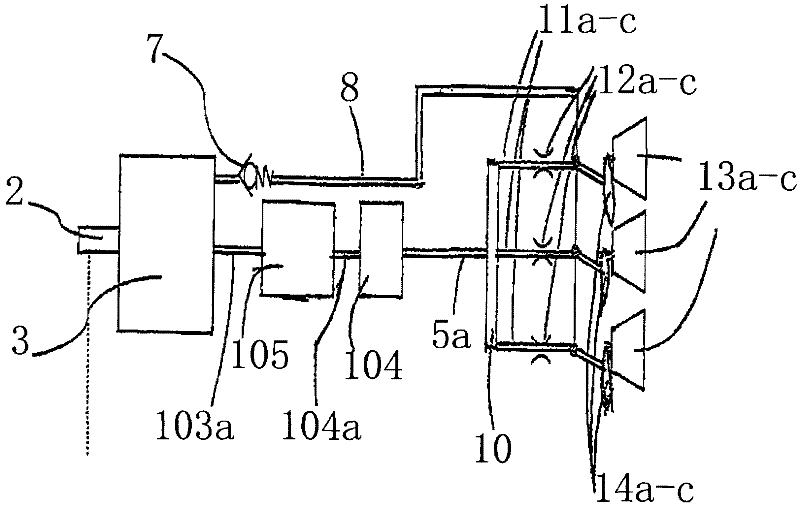 Oxygen breathing device with integrated flexible buffer