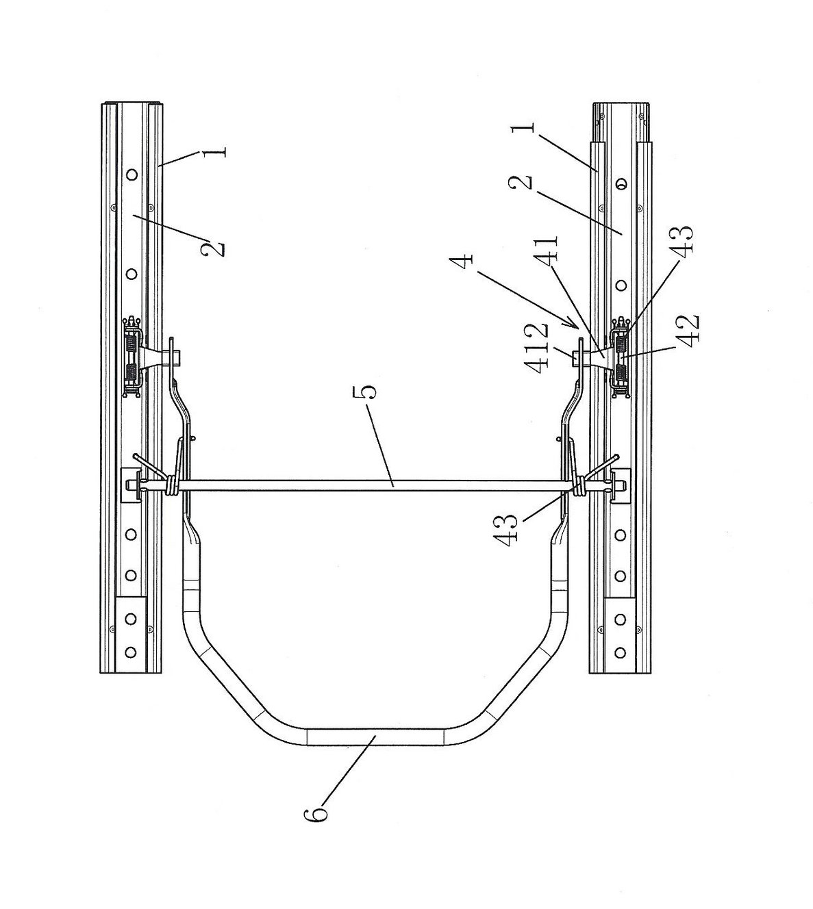 Slide rail for seat of car