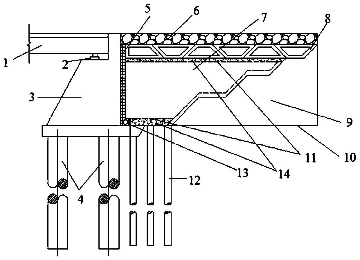 Roadbed and method for controlling differential settlement of road-bridge transition section of high-speed railway