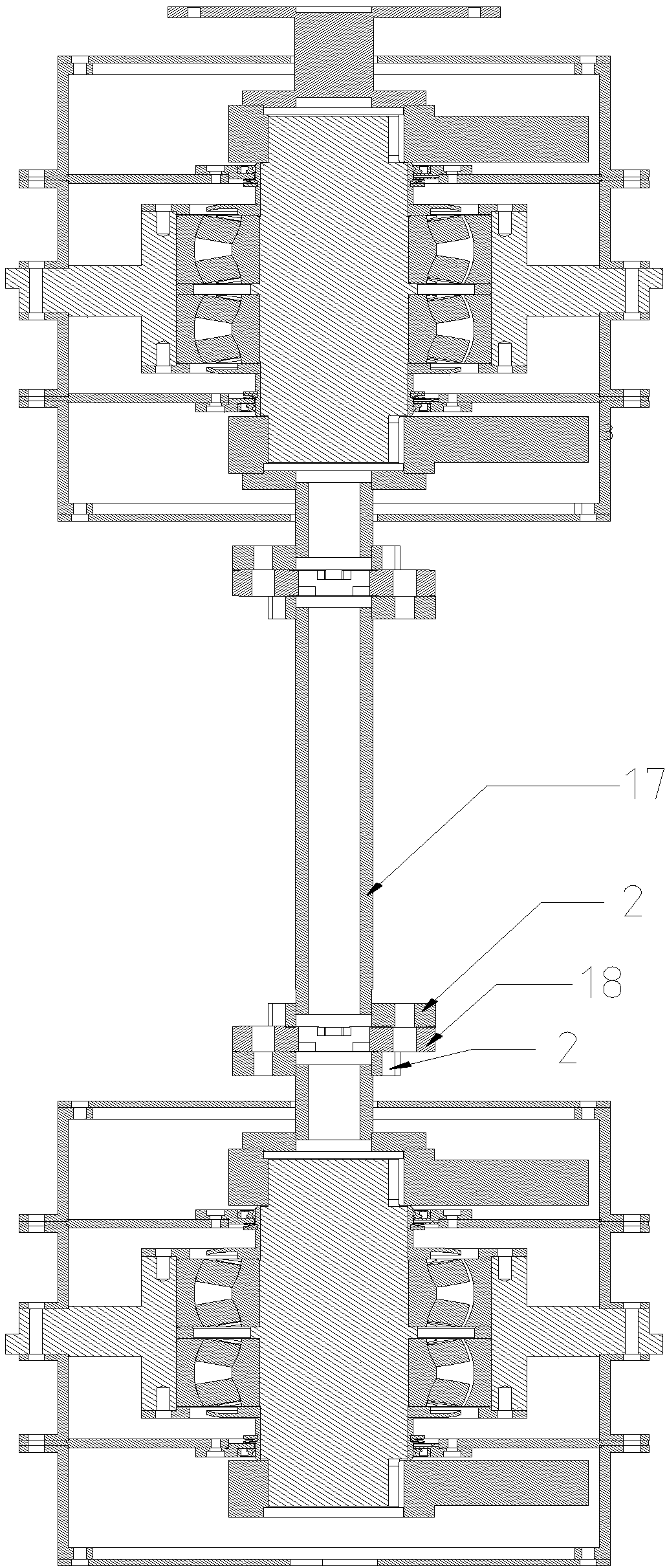 A vibration exciter assembly structure and vibrating screen