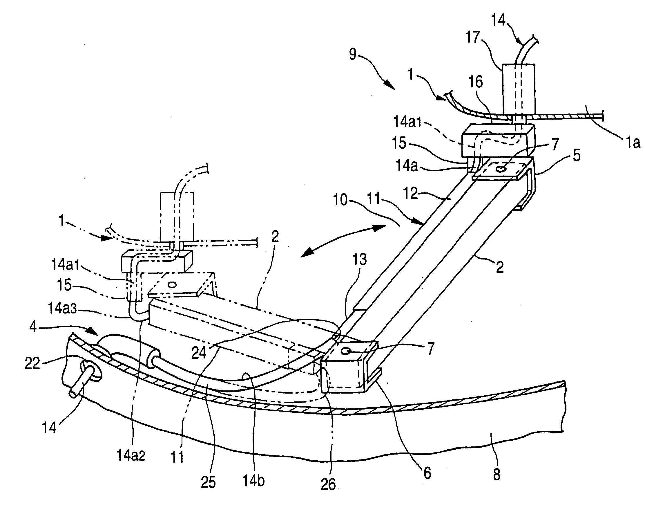 Harness installation structure