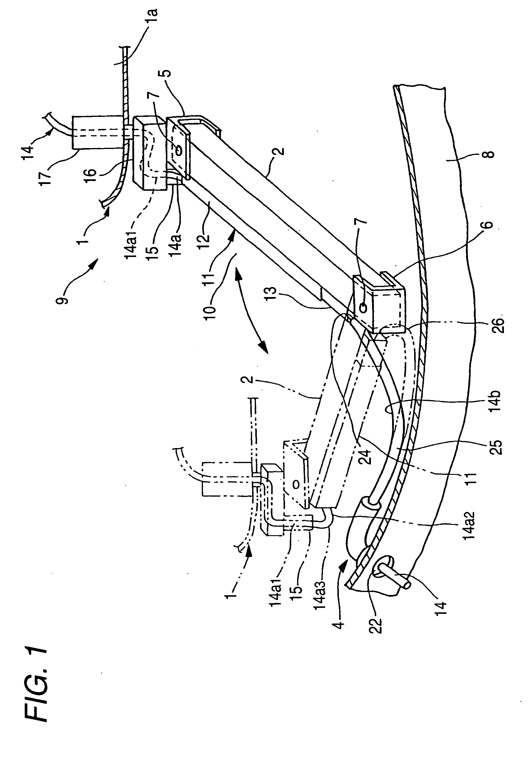 Harness installation structure