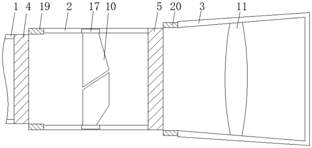 Large-view-field lens for intelligent camera