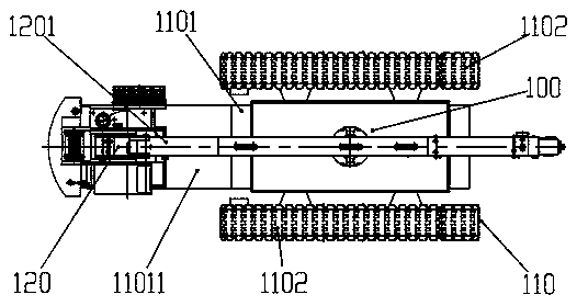 Construction method of a pile machine