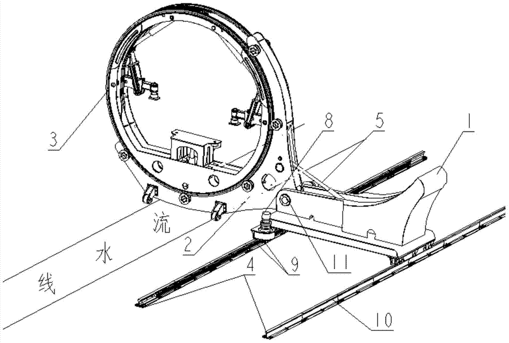 A chassis on-line flipping device