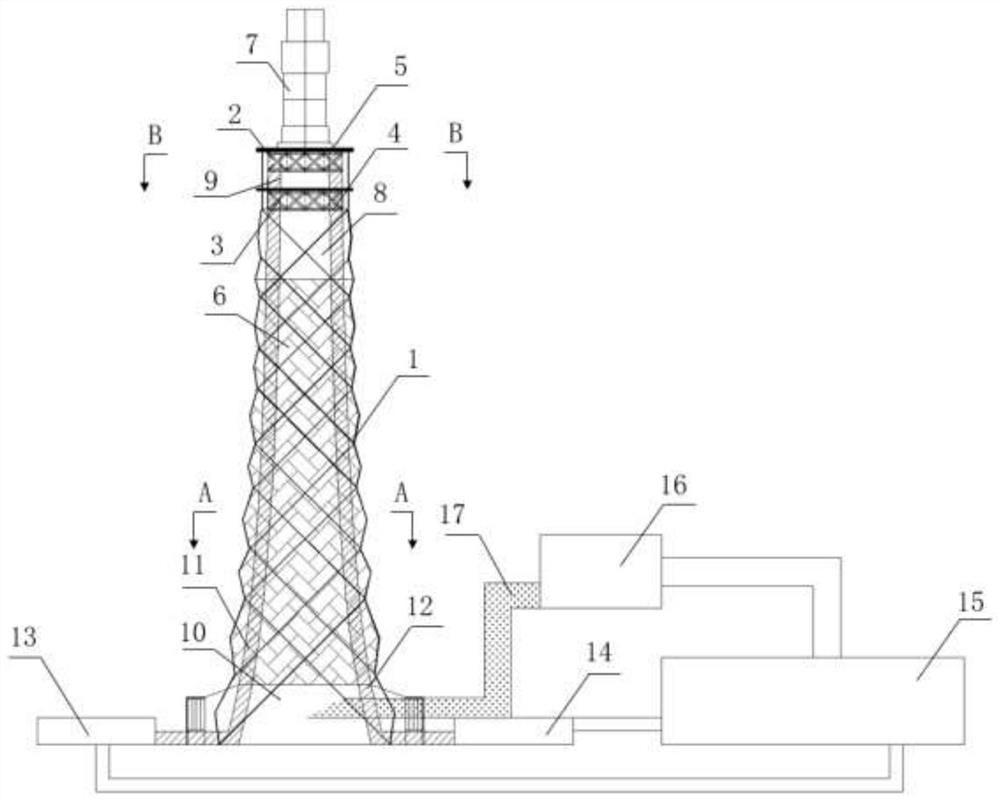 Photo-thermal power generation system comprising diagrid industrial structure