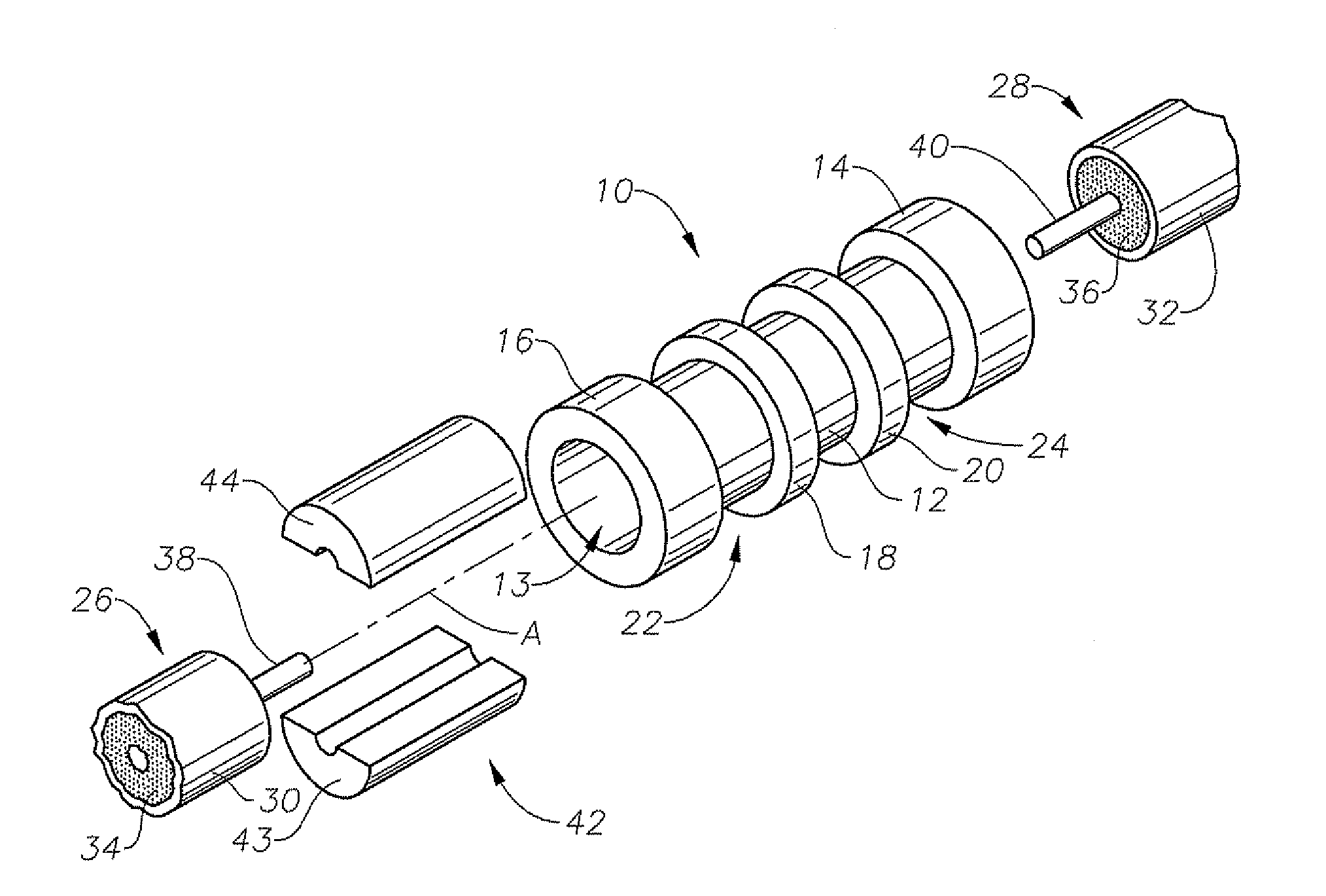 Mineral insulated metal sheathed cable connector and method of forming the connector