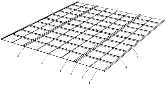 Suspended ceiling module panel with lamp trough base frame