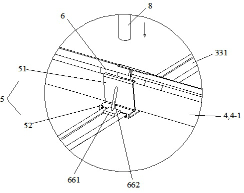 Suspended ceiling module panel with lamp trough base frame