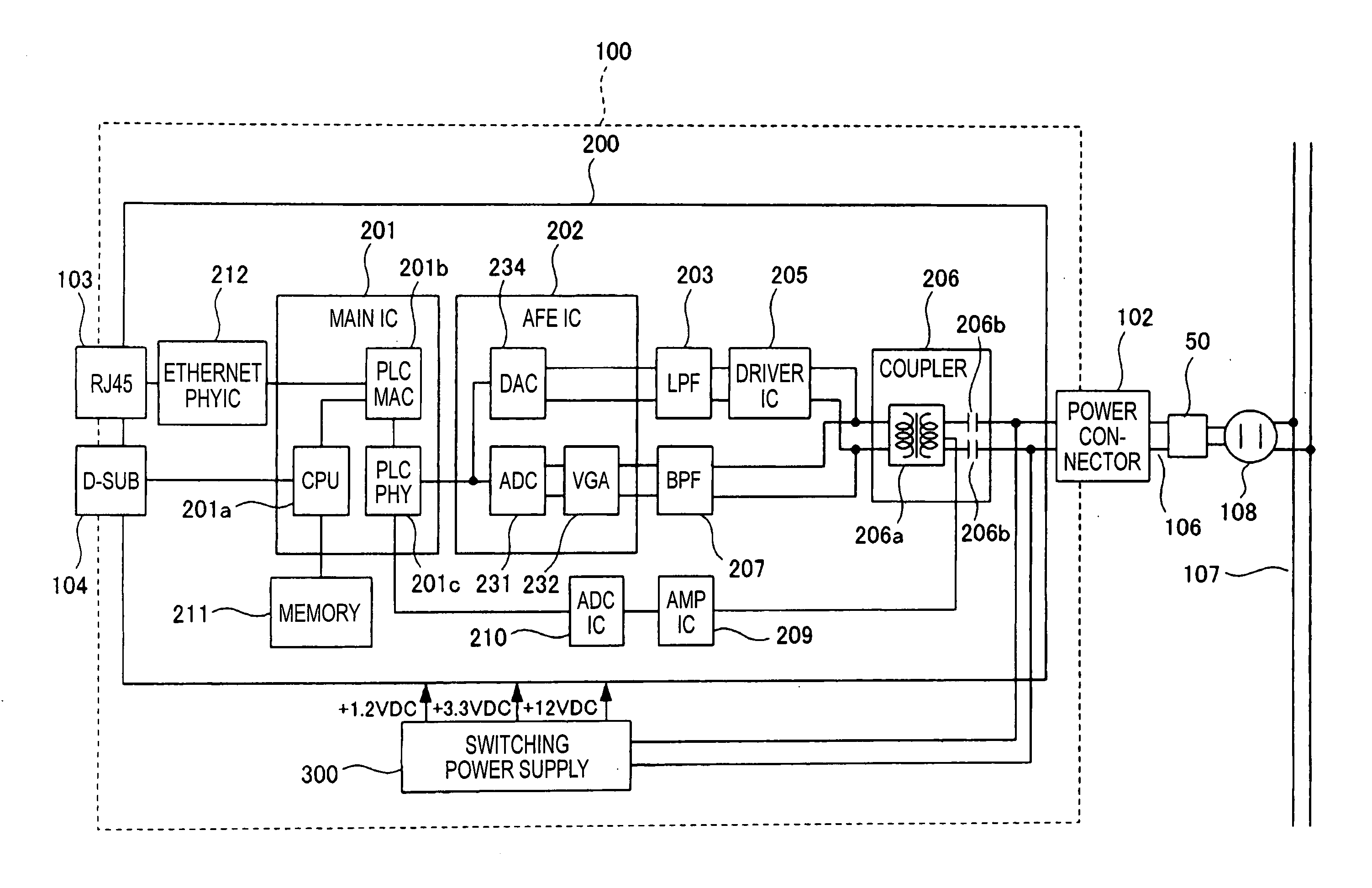 Relay apparatus and electric appliance