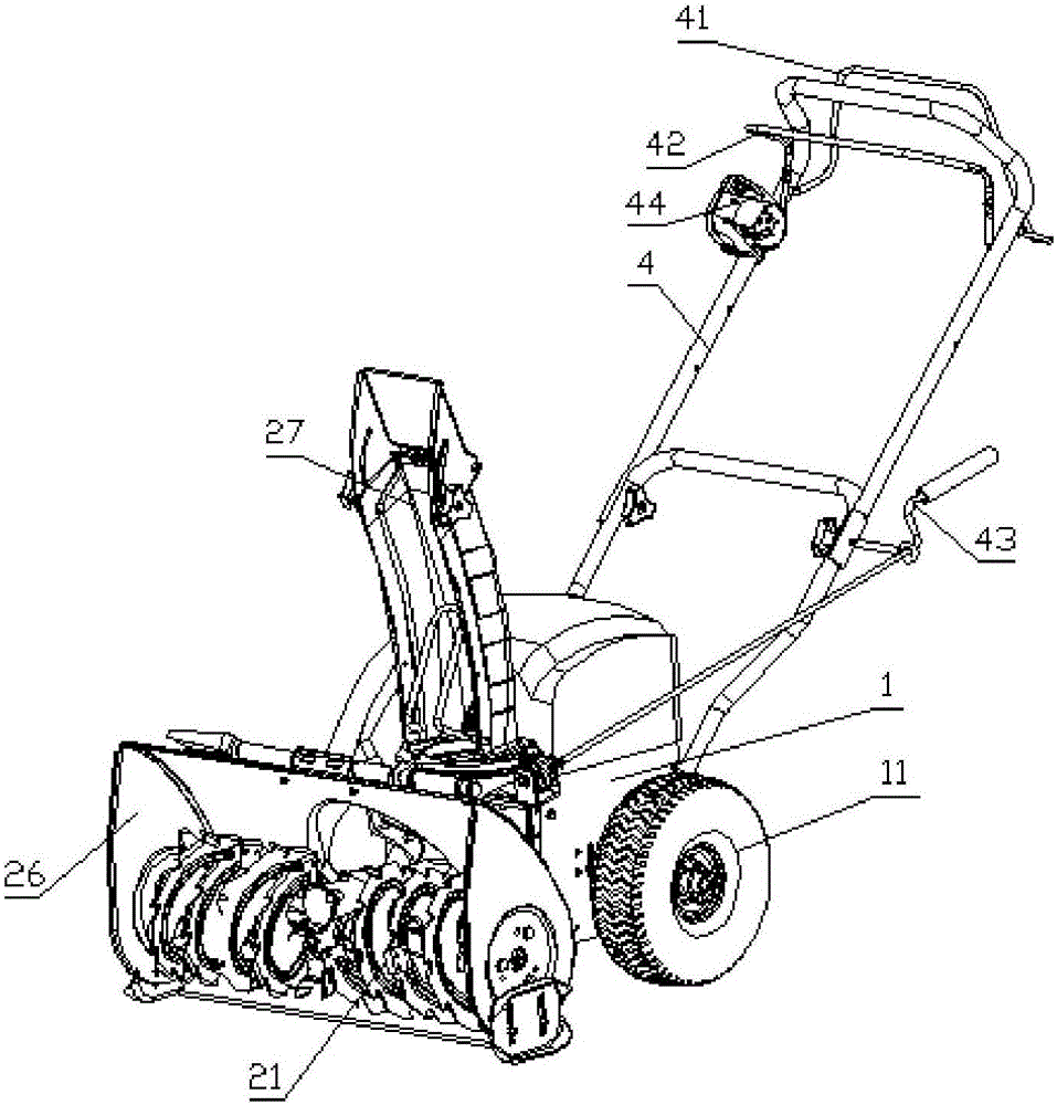 A dual-motor single-drive dual-step snowplow