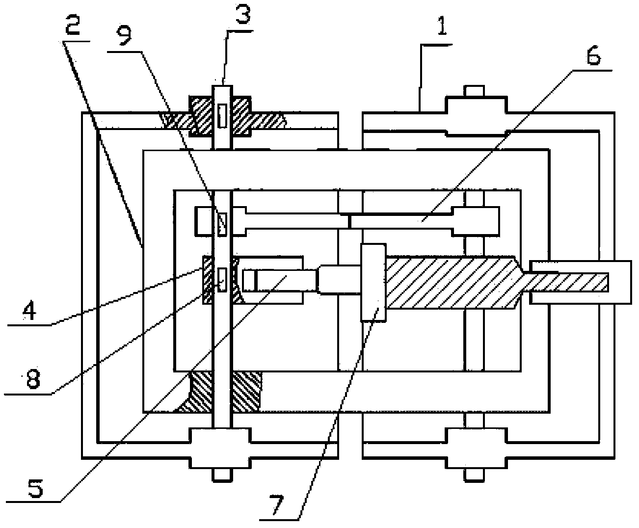 Hydraulic adjusting frame structure of forging press