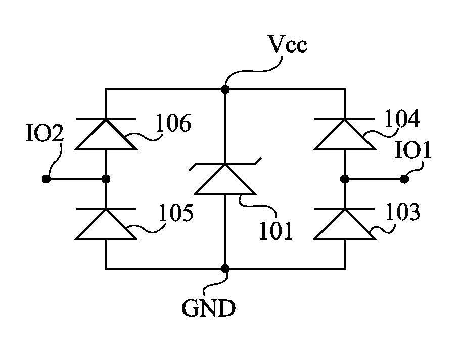 Device for protecting an integrated circuit against overvoltages