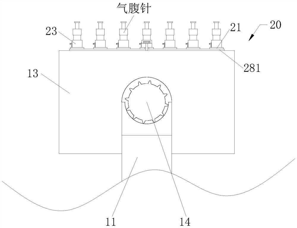 Medical pneumoperitoneum needle collecting and processing device