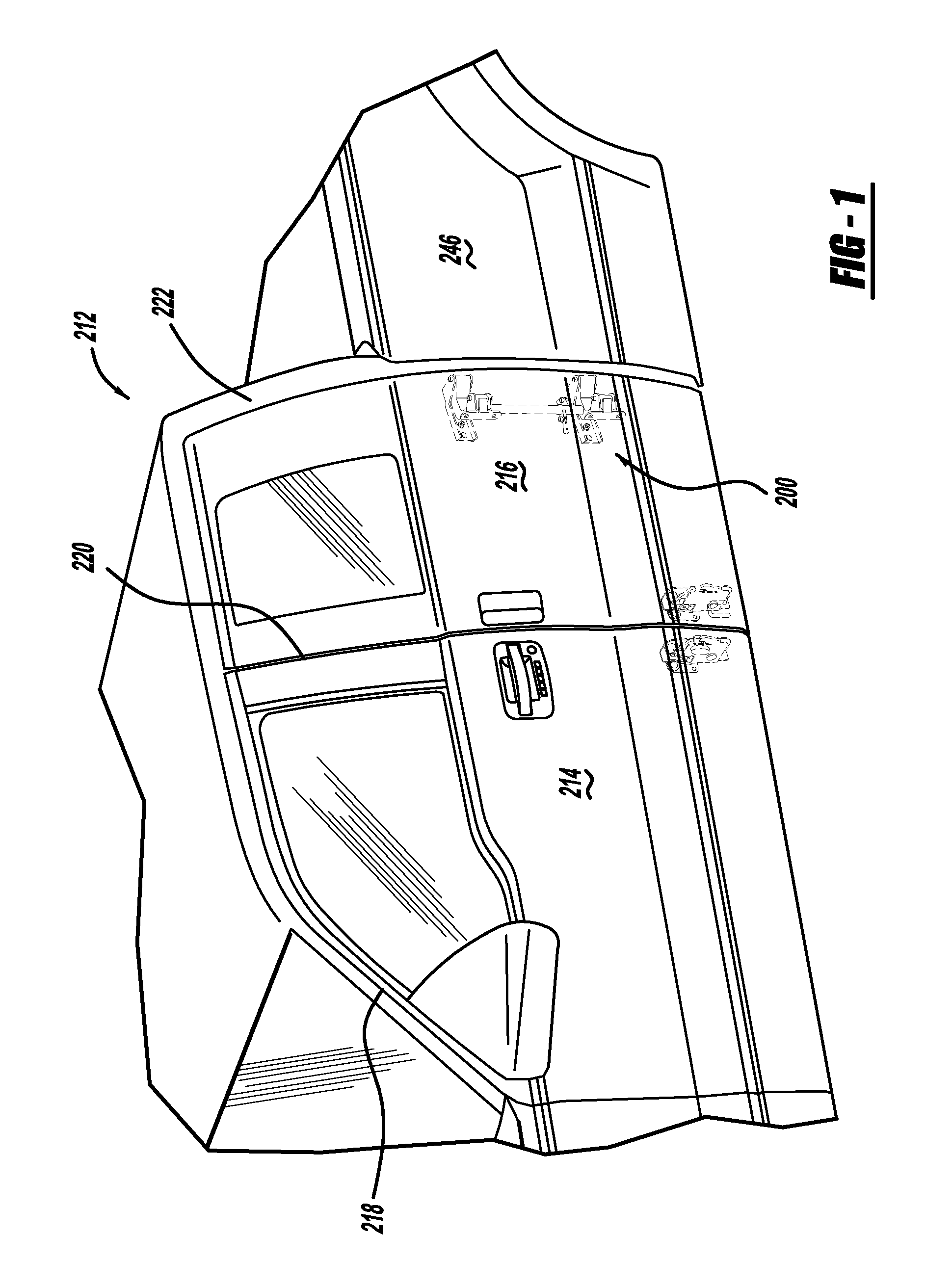 Vehicle rear door articulating mechanism