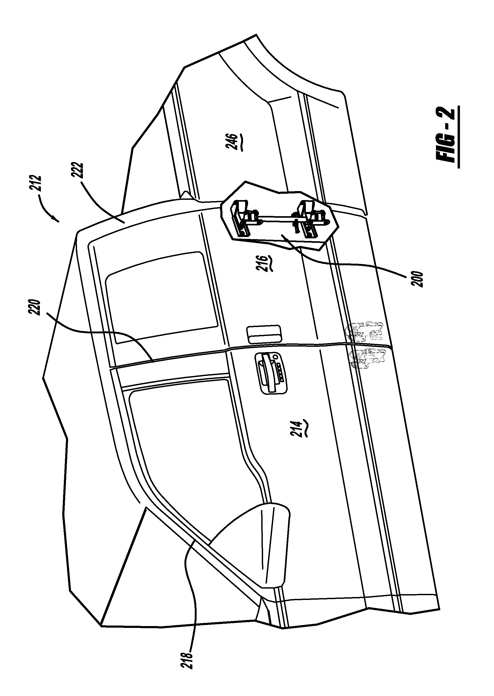 Vehicle rear door articulating mechanism