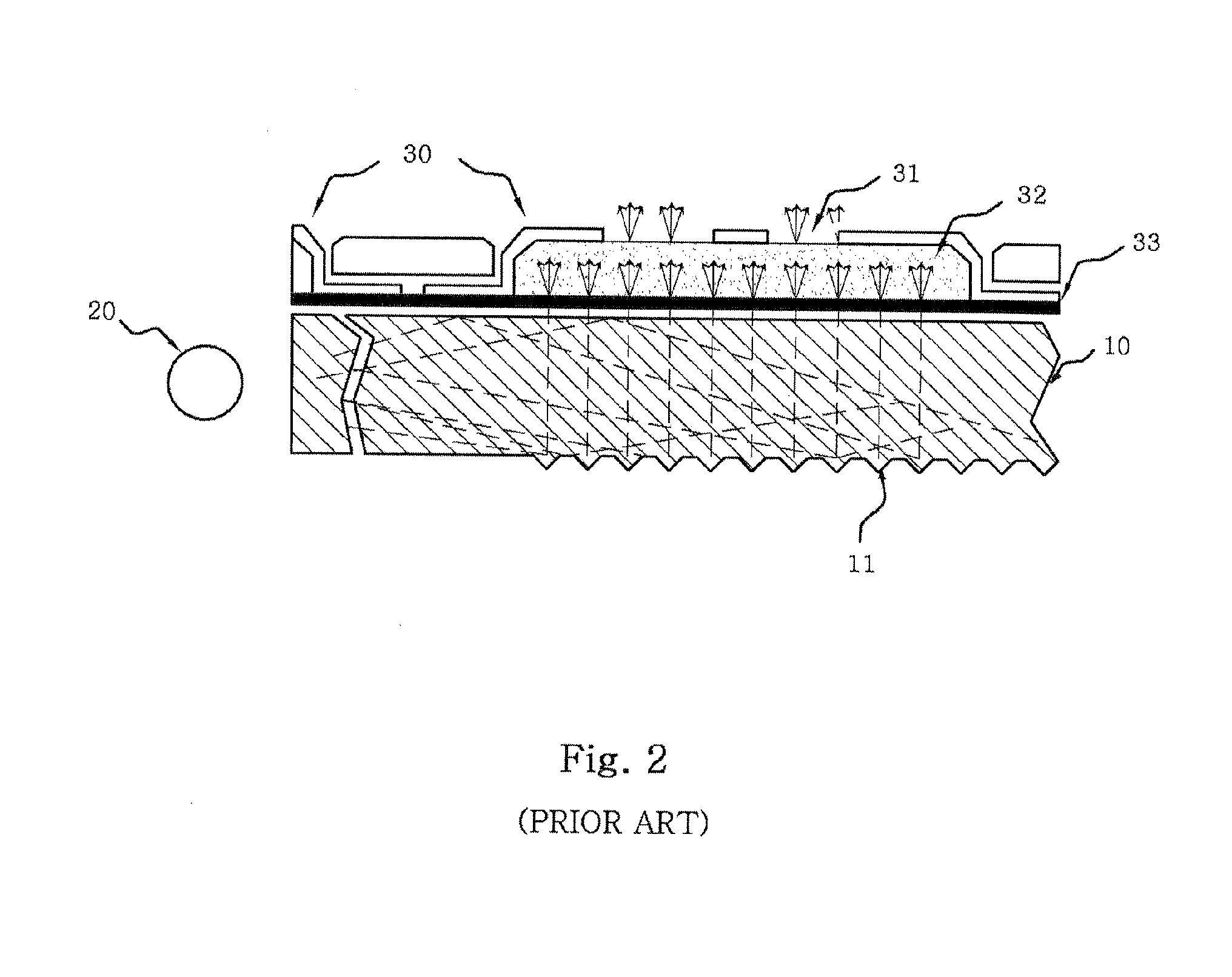 Flexible backlight unit for key of input device
