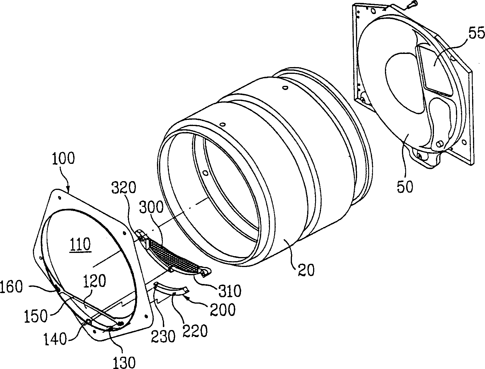 Sensor assembly for automatic dryer