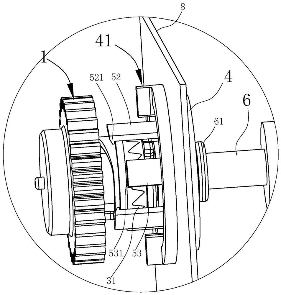 Clutch mechanism and paper feeding structure of printer applying clutch mechanism