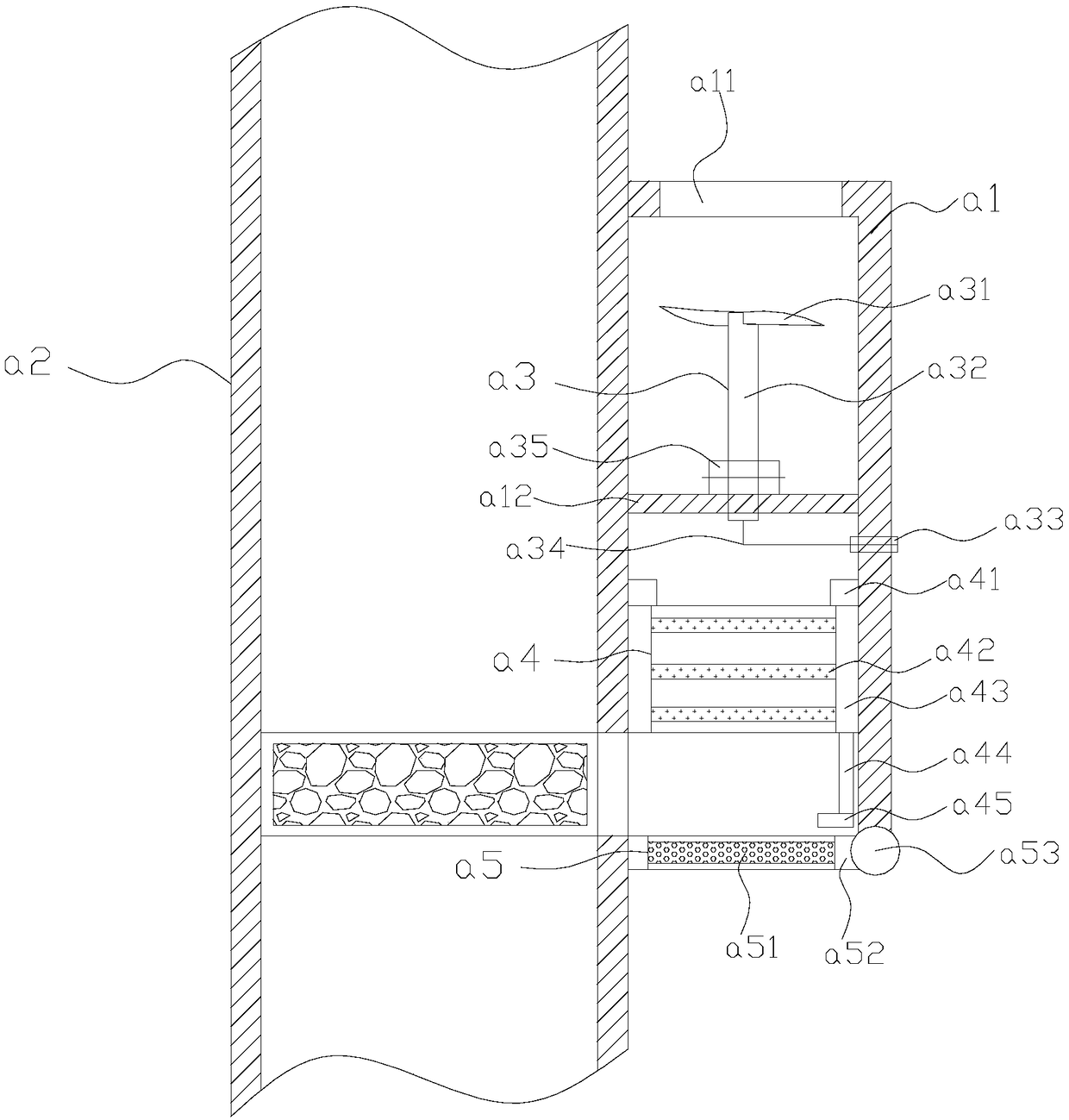 A paint spraying apparatus based on waste gas treatment for wood processing