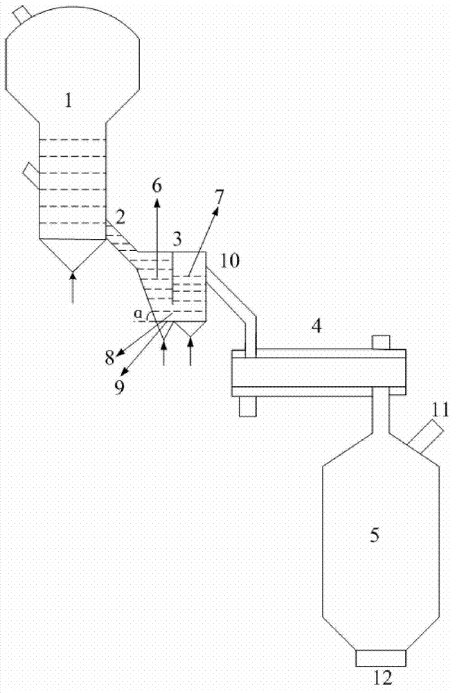 Device of boiling chlorination furnace for continuous slagging and slagging method