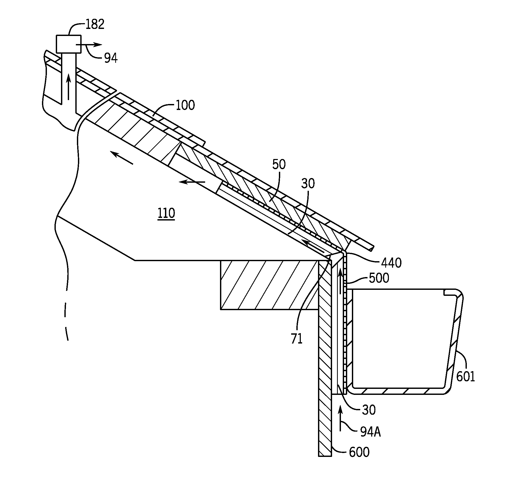 Construction system for releasing moisture from a hip, valley or gable roof