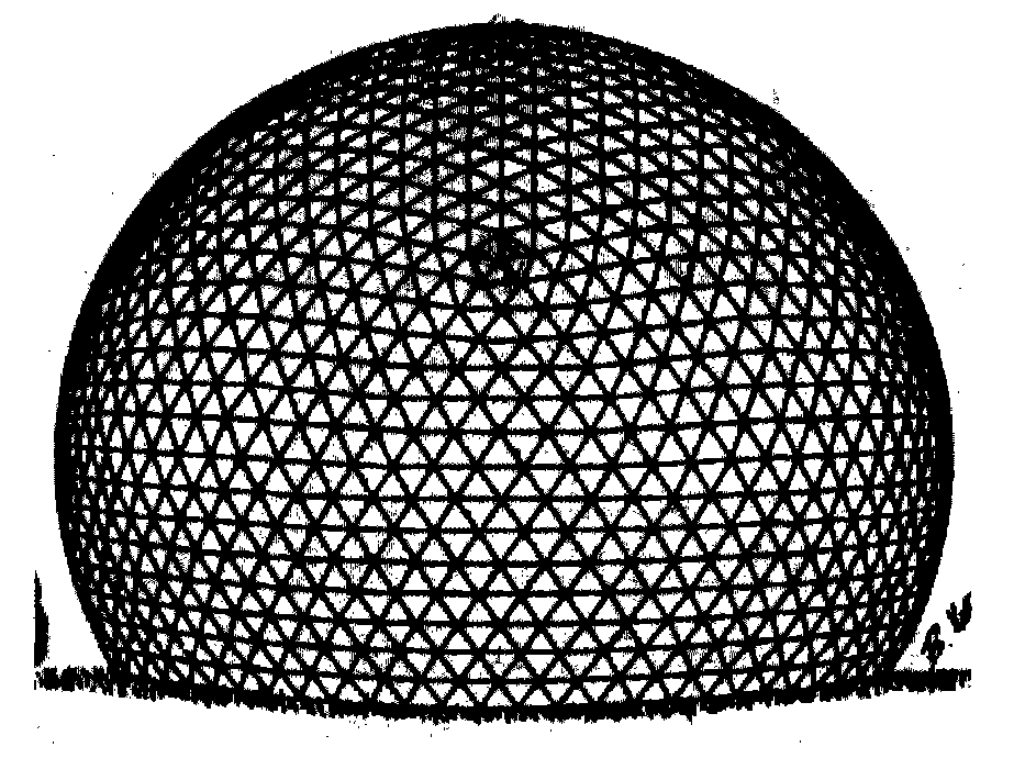 Large-space metal spherical lattice shell structure used for device storage and transportation, and construction method