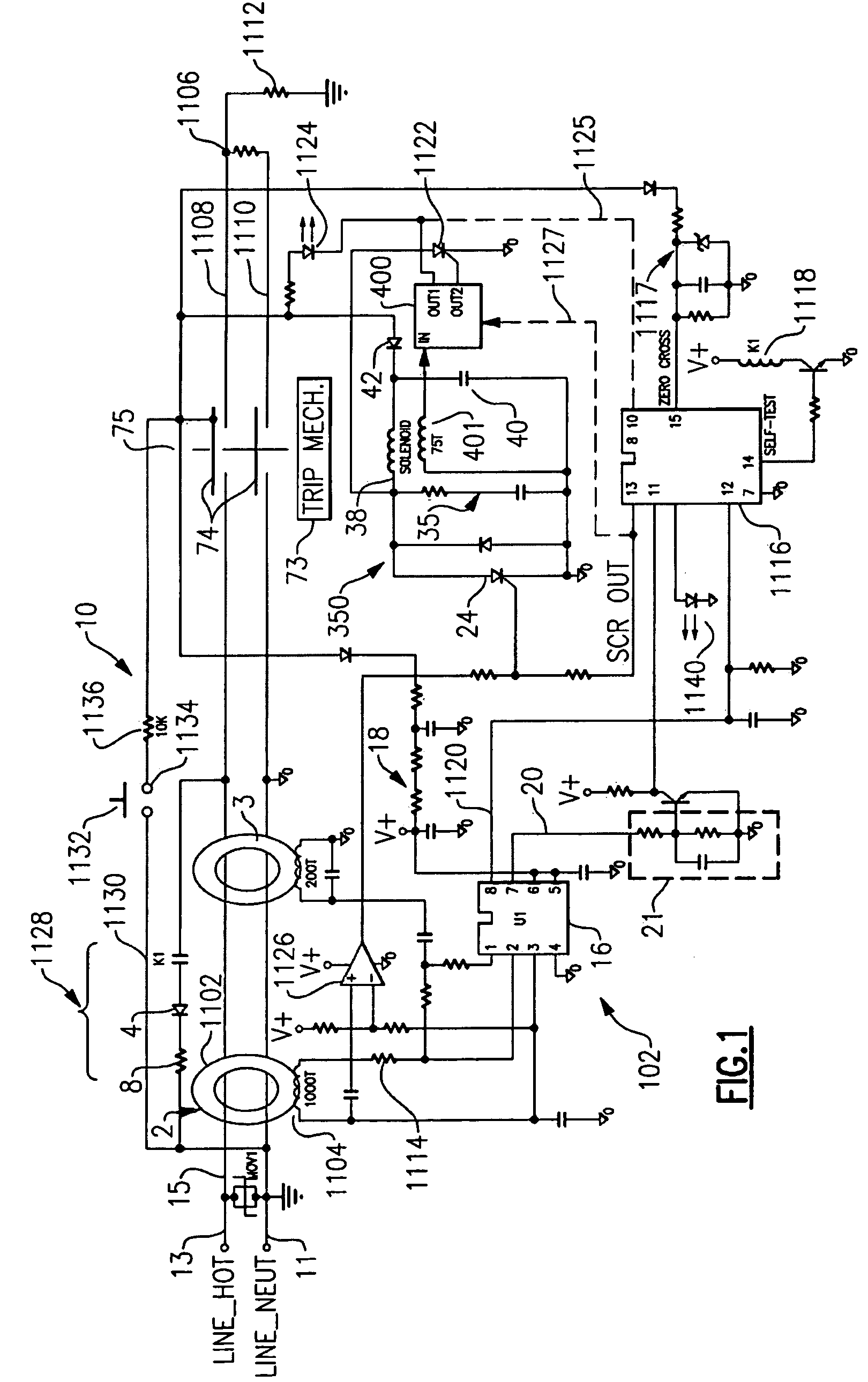 Protective device with end-of-life indication before power denial