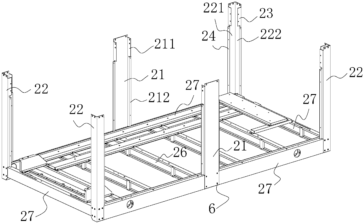 Air conditioning system mounting frame and air conditioning system comprising same