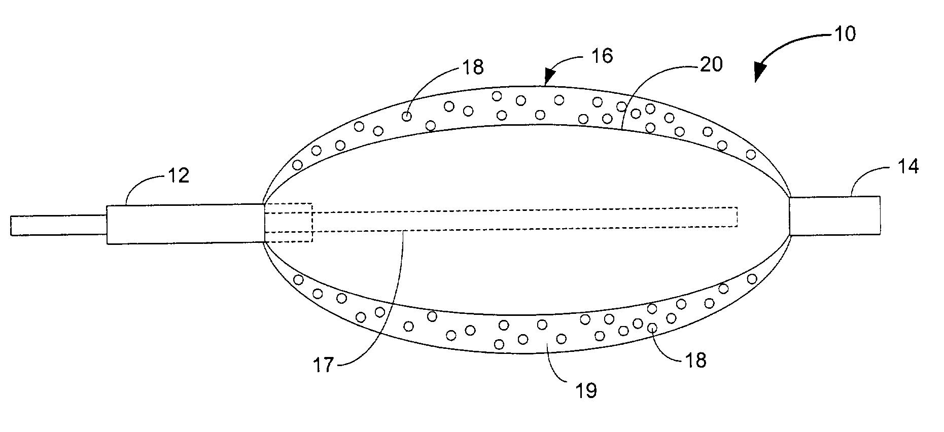 Drug eluting medical device with an expandable portion for drug release