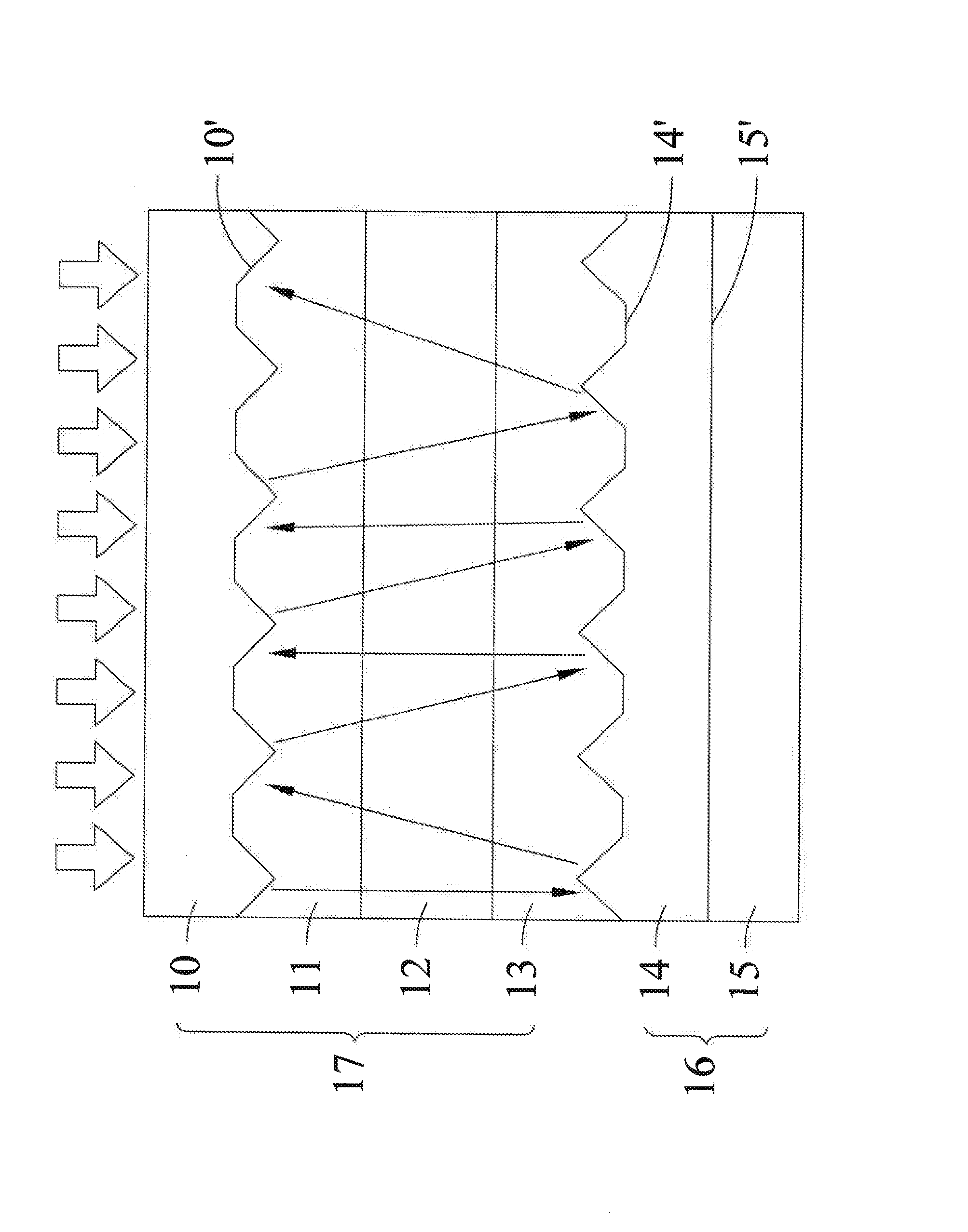 Structure combining solar cell and light emitting element