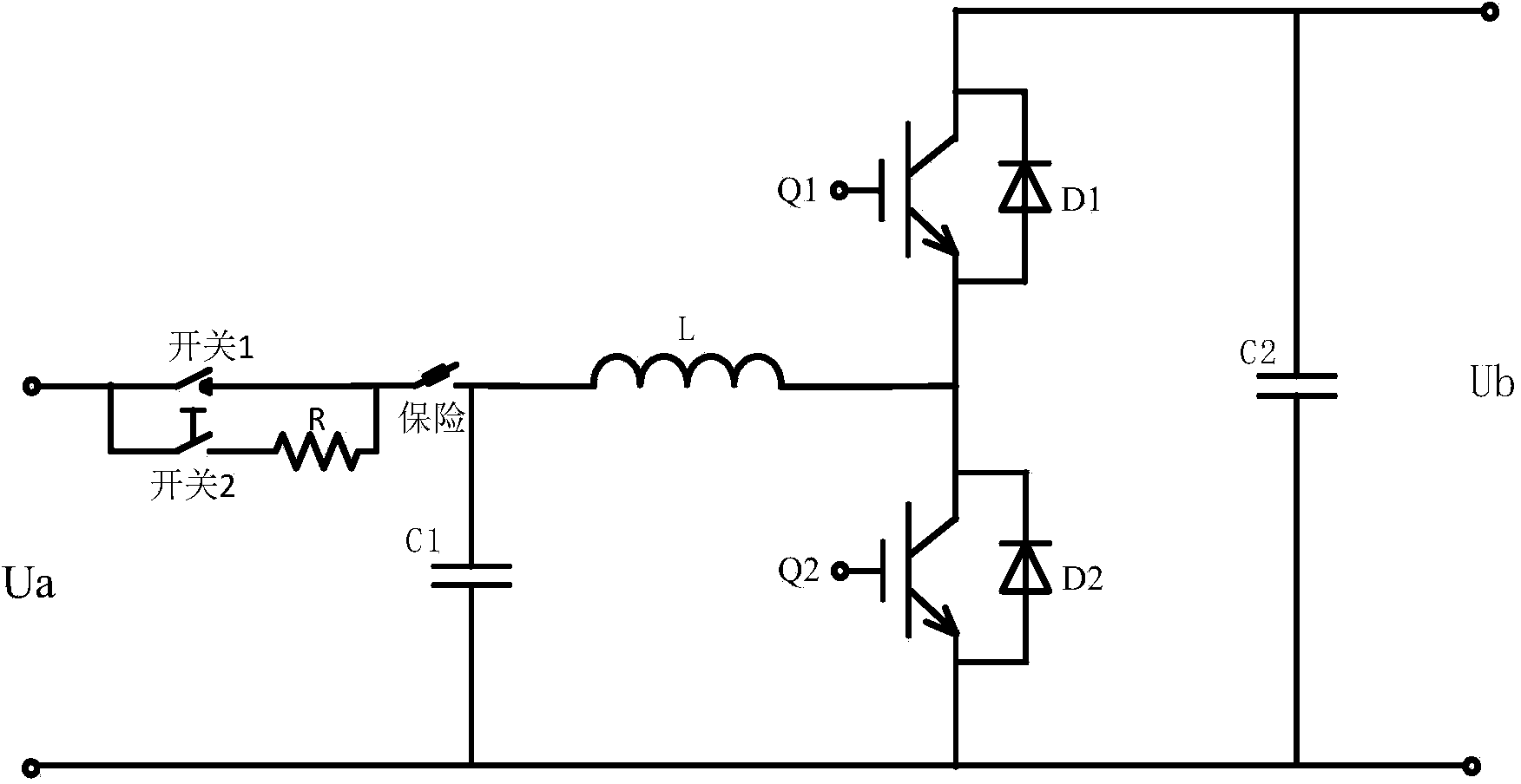 Bidirectional DC-DC converter circuit control system and hybrid power motor vehicle