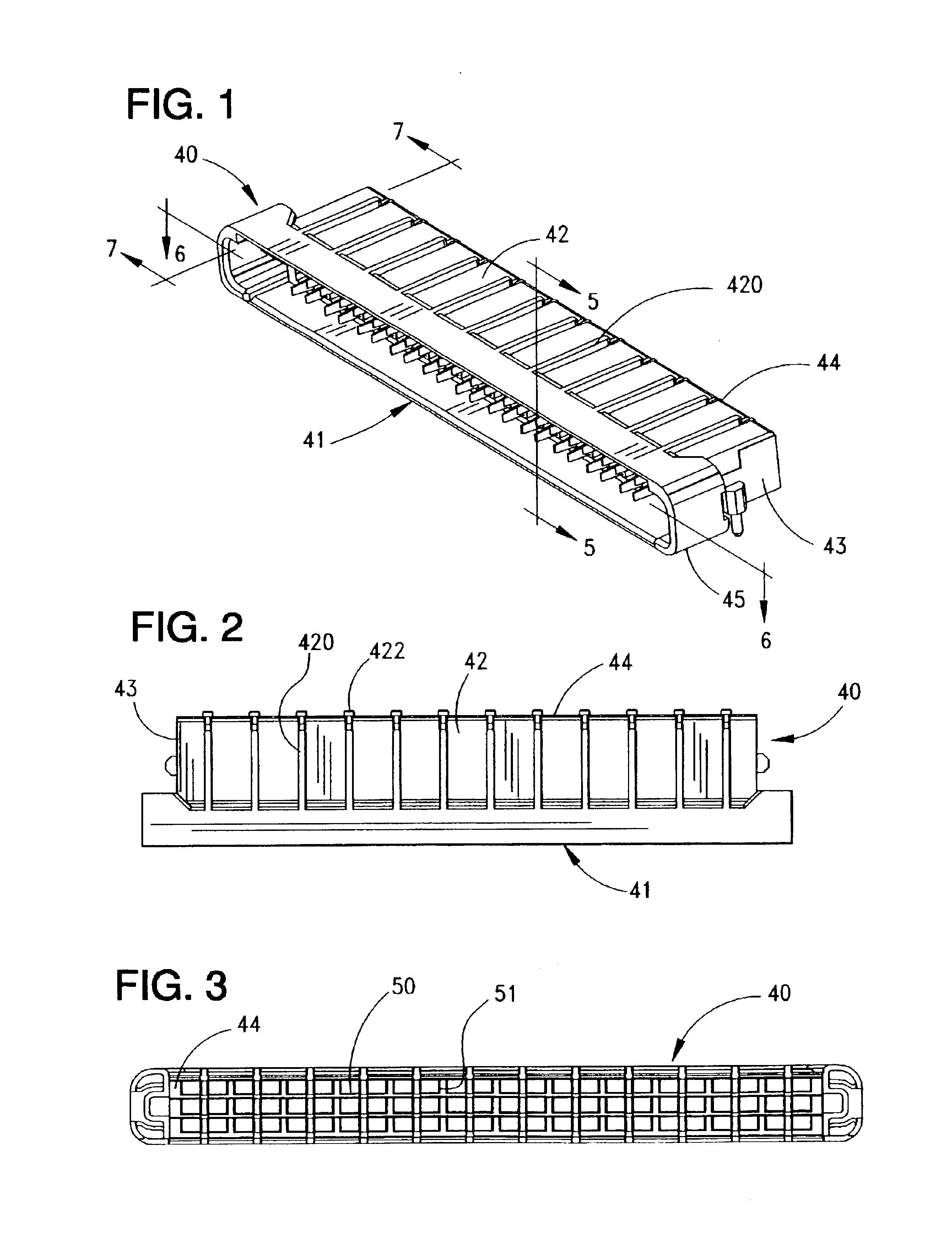 Board-to-board connector with compliant mounting pins