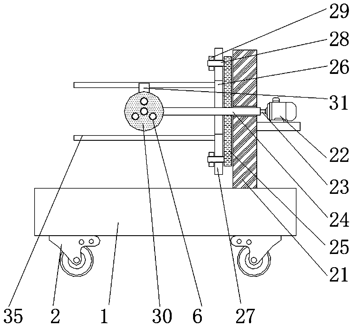 Wiring harness binding device for conveniently fixing electronic controller wiring harness